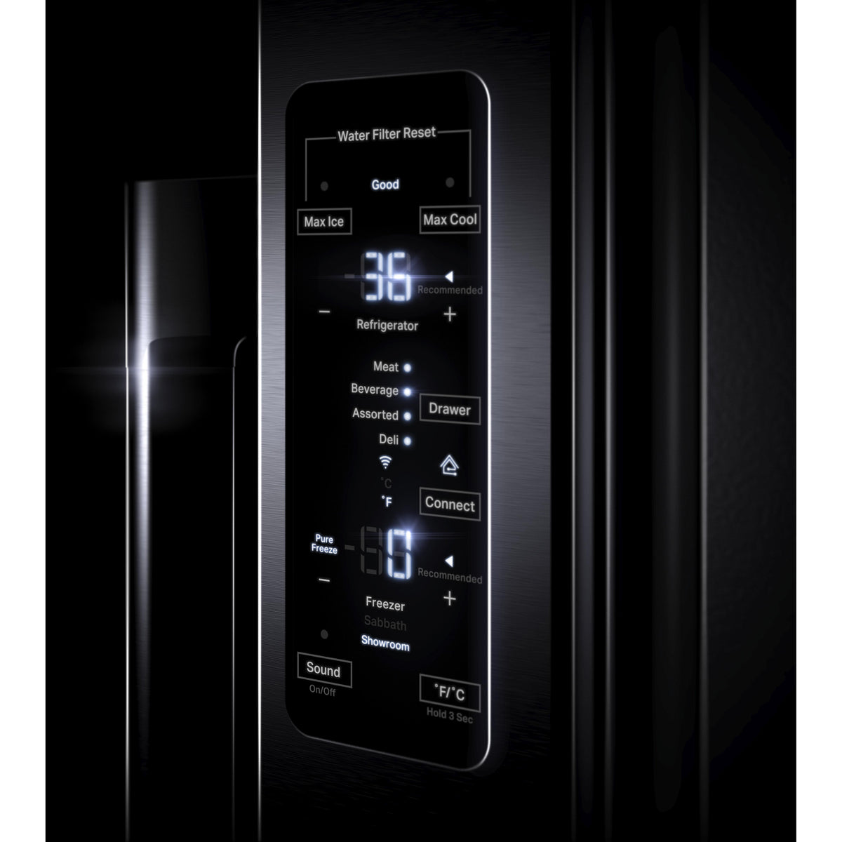  JennAir 36-inch Counter-Depth French 3-Door Refrigerator with Twin Fresh™ Climate Control System JFFCC72EHLBF IMAGE 4