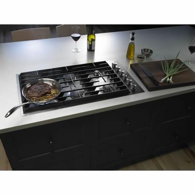  JennAir 36-inch Built-In Gas Cooktop JGC7636BSBF IMAGE 3