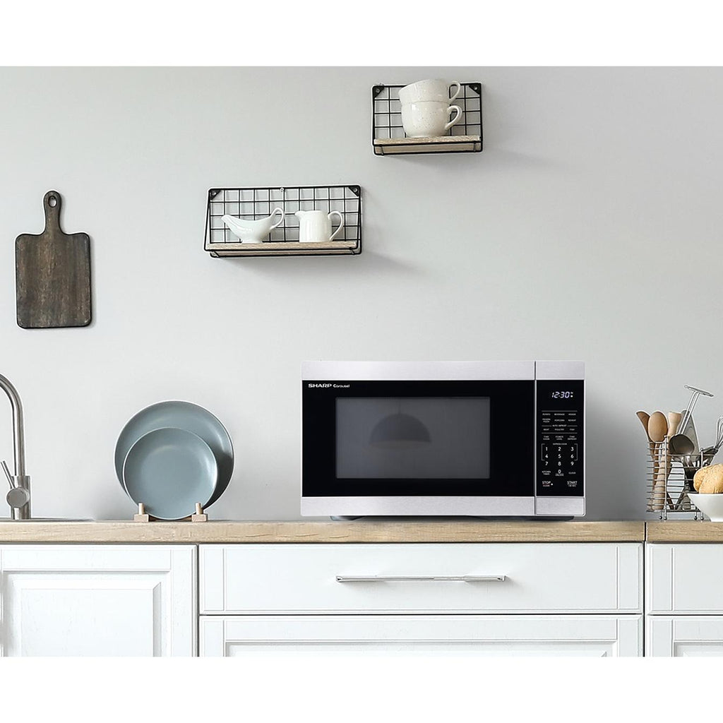  Sharp 20.6-inch, 1.1 cu. ft. Countertop Microwave Oven SMC1162KSC IMAGE 7