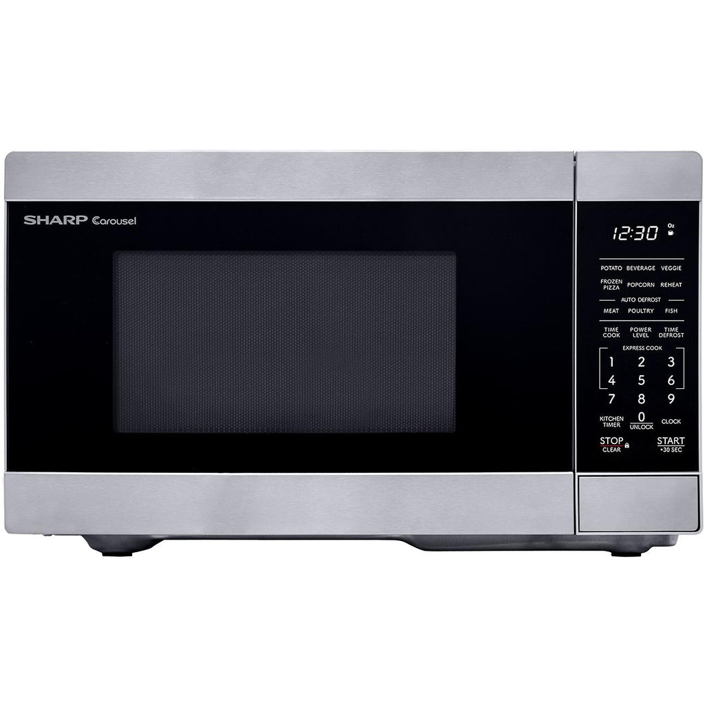  Sharp 18.6-inch, 0.9 cu. ft. Countertop Microwave Oven SMC0962KSC IMAGE 1