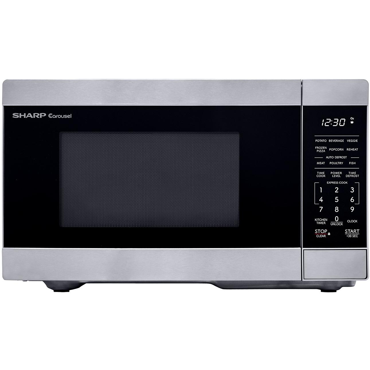  Sharp 18.6-inch, 0.9 cu. ft. Countertop Microwave Oven SMC0962KSC IMAGE 1