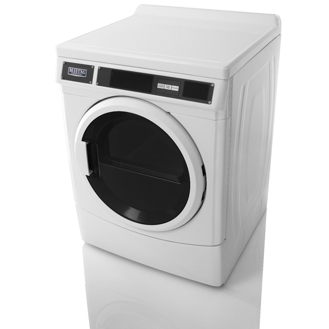  Maytag Commercial Laundry 6.7 cu. ft. Front Loading Electric Commercial Dryer MDE28PRCYW IMAGE 3