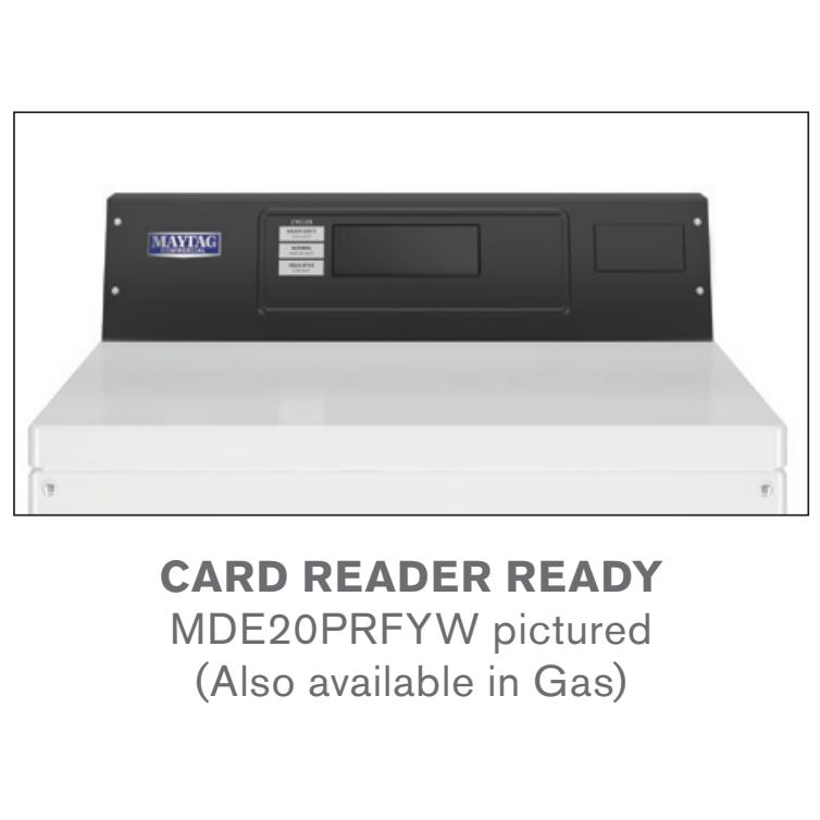  Maytag Commercial Laundry Single-Load Top-Load Matching Dryer - Card Reader Ready MDE20PRFYW IMAGE 2