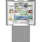  Blomberg 30-inch Counter-Depth French Door Refrigerator with Ice Maker BRFD21622SS IMAGE 3