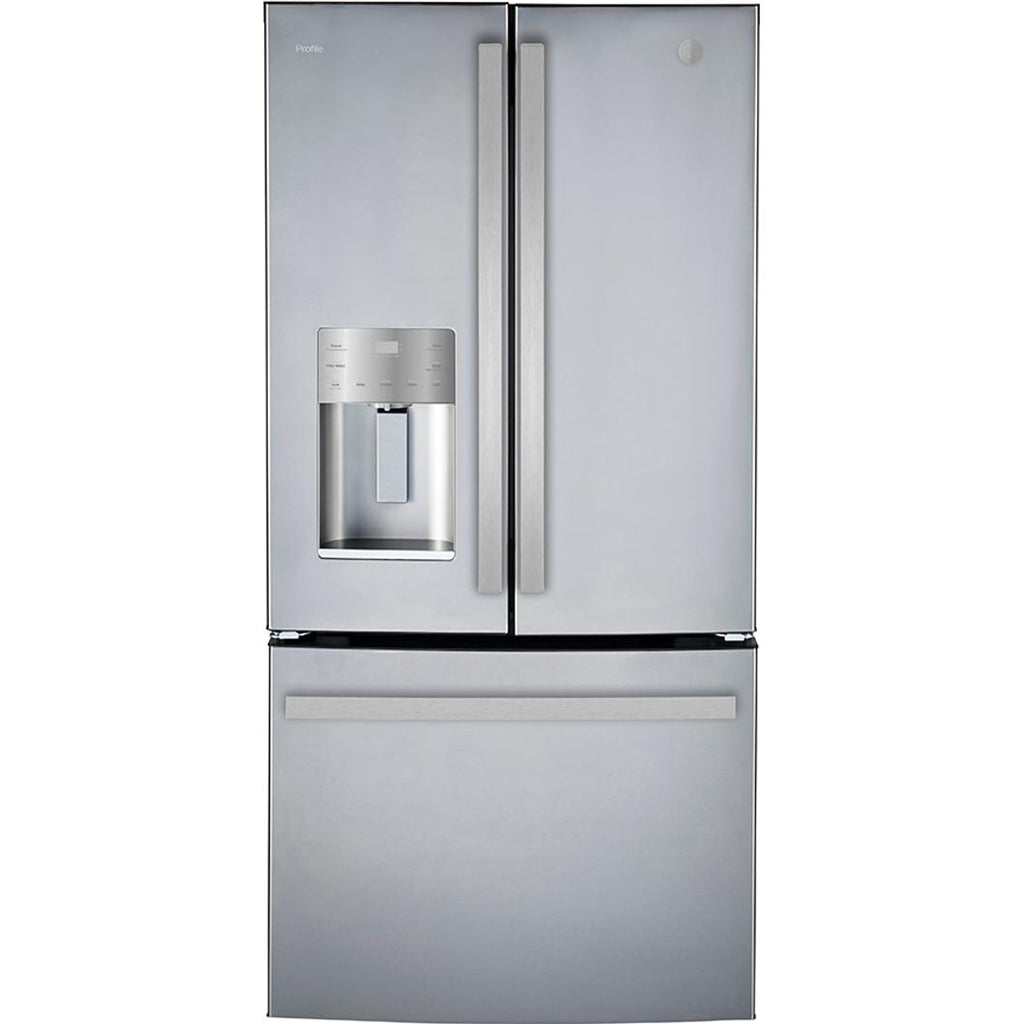  GE Profile 33-inch, 17.5 cu.ft. French-Door Refrigerator with FrostGuard™ Technology PYE18HYRCFS IMAGE 1