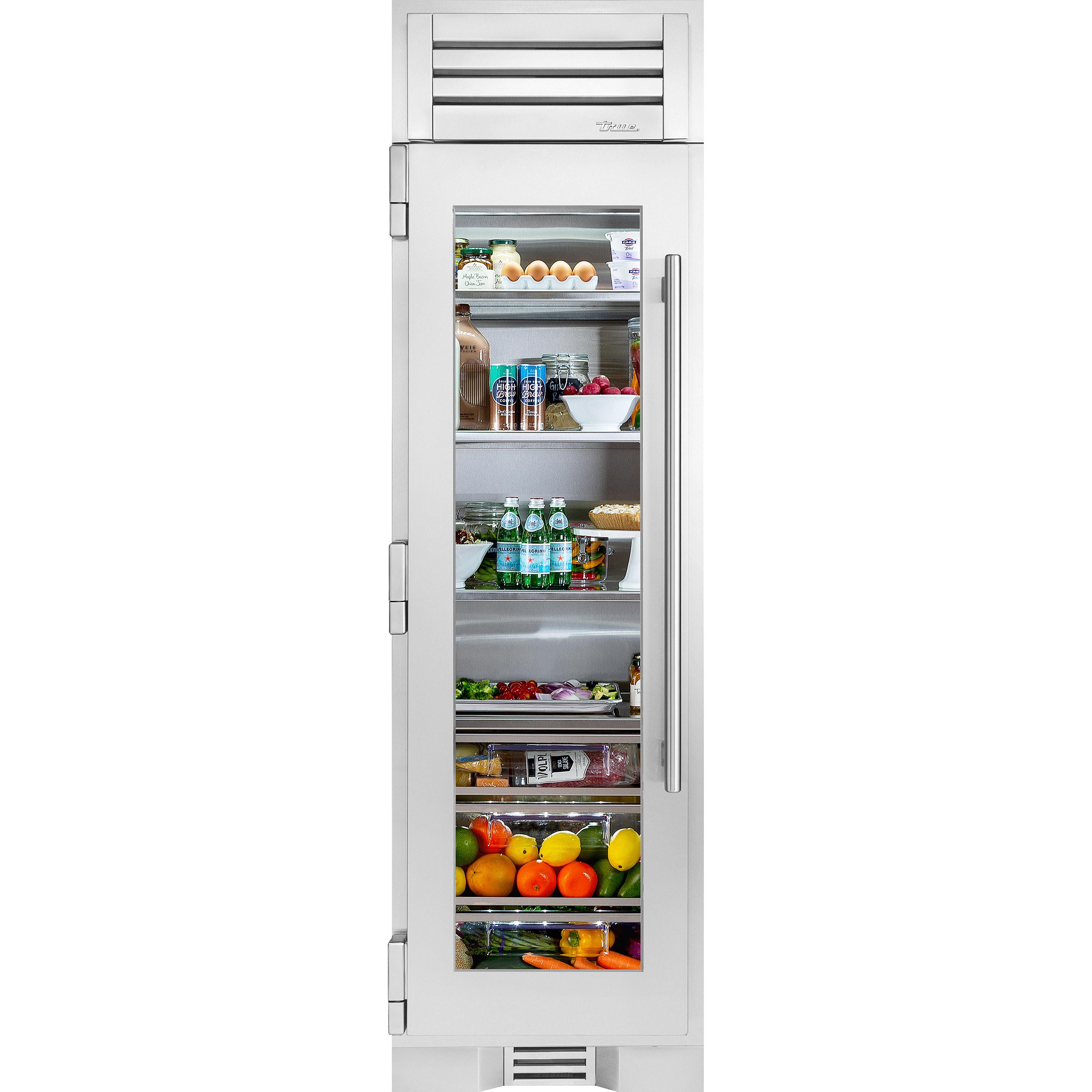  True Residential 24-inch Refrigerator Column with Glass Door TR-24REF-L-SG-A IMAGE 1
