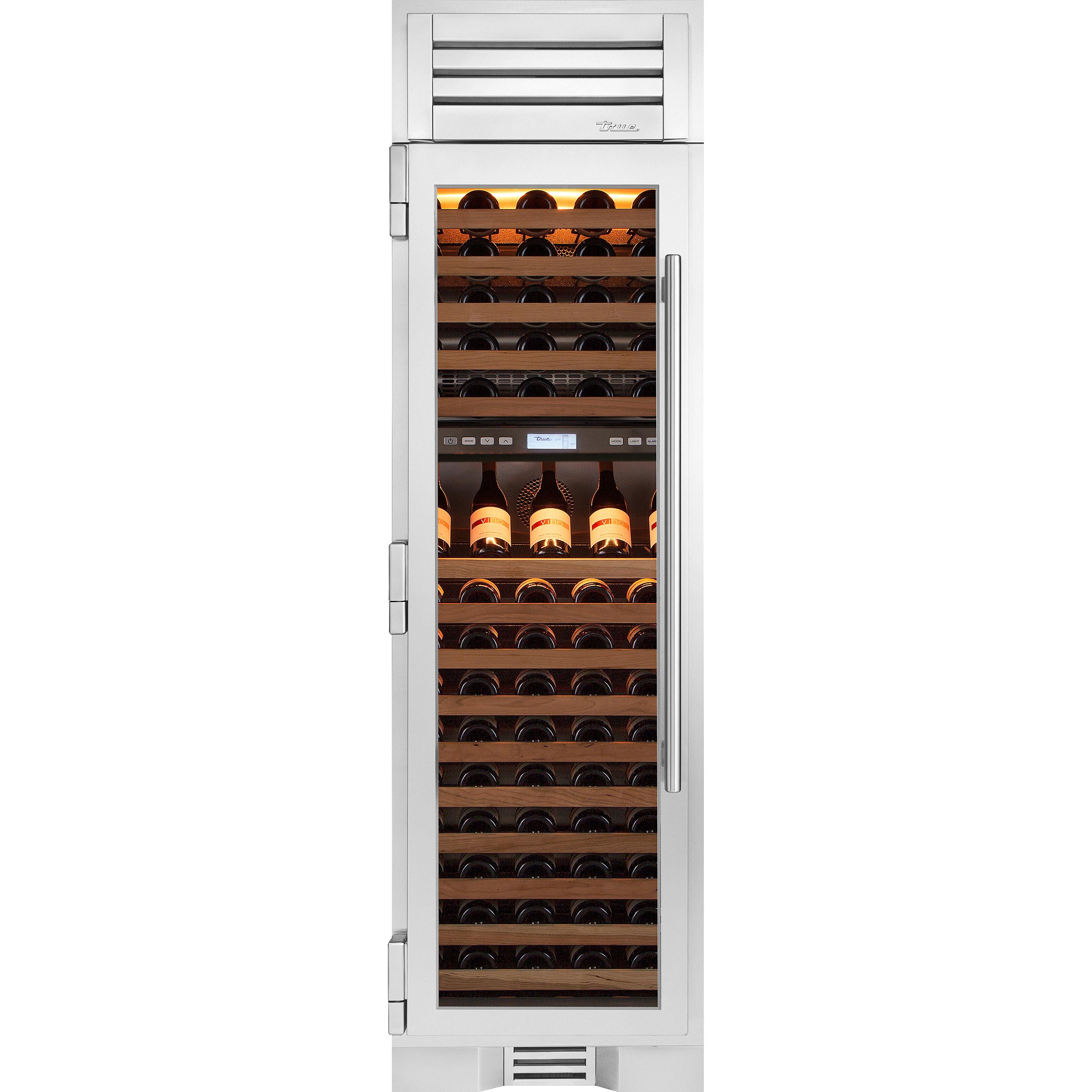  True Residential 24-inch Dual Zone Wine Column with Glass Door TR-24DZW-L-SG-A IMAGE 1
