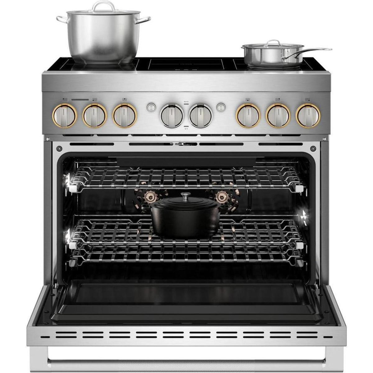  JennAir 36-inch, 5.1 cu. ft. Freestanding Induction Range with Wi-Fi JPIFC736RL IMAGE 3