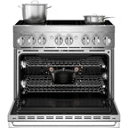  JennAir 36-inch, 5.1 cu. ft. Freestanding Induction Range with Wi-Fi JPIFC736RM IMAGE 3