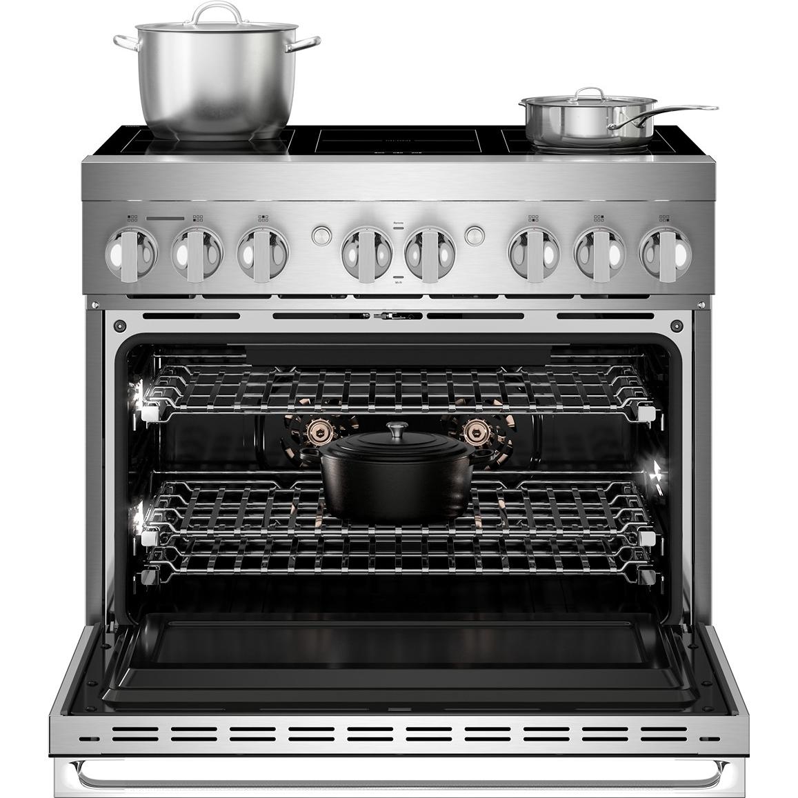  JennAir 36-inch, 5.1 cu. ft. Freestanding Induction Range with Wi-Fi JPIFC736RM IMAGE 3