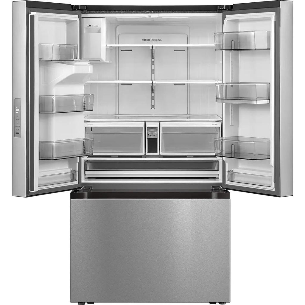  Midea 36-inch, 29.3 cu. ft. Freestanding French 3-Door Refrigerator External Water and Ice Dispensing System MRF29D2AST IMAGE 2