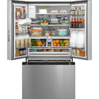  Midea 36-inch, 29.3 cu. ft. Freestanding French 3-Door Refrigerator External Water and Ice Dispensing System MRF29D2AST IMAGE 3