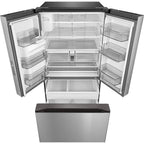  Midea 36-inch, 29.3 cu. ft. Freestanding French 3-Door Refrigerator External Water and Ice Dispensing System MRF29D2AST IMAGE 5
