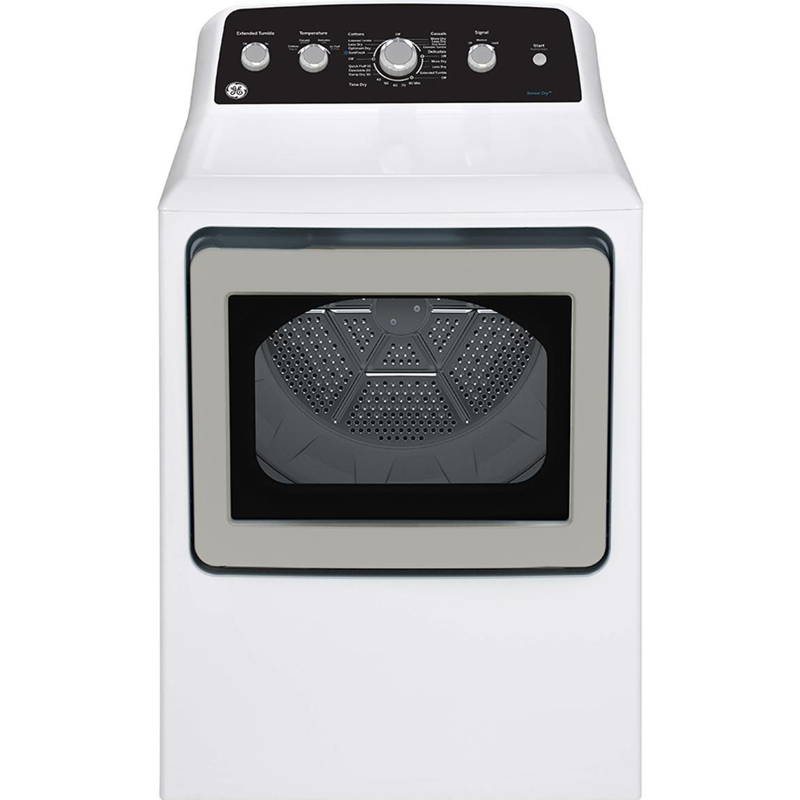  GE 7.2 cu.ft. Top Load Gas Dryer with SaniFresh Cycle GTD49GBMRWS IMAGE 1