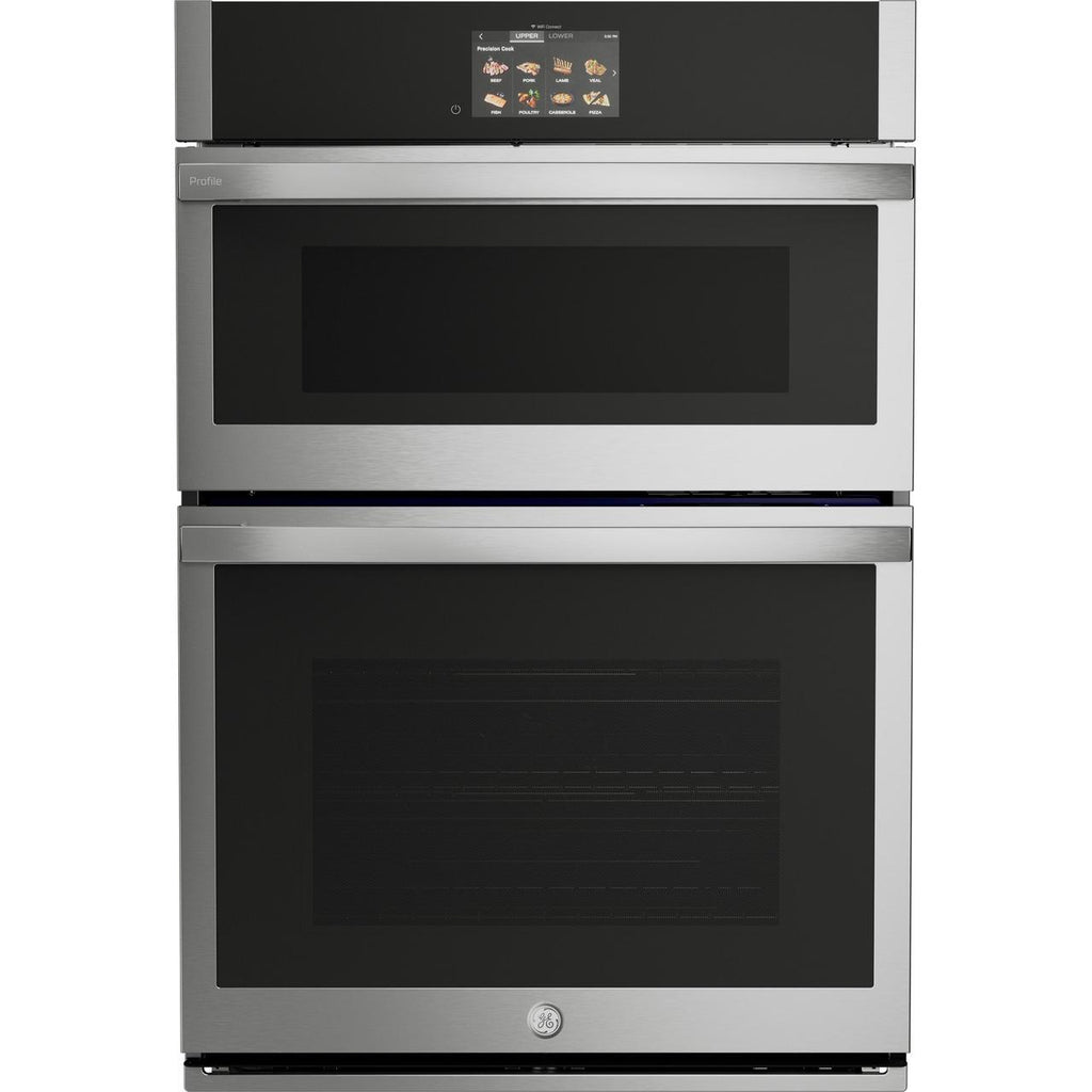  GE Profile 30-inch Combination Double Wall Oven with Advantium® Technology PT9900SWSS IMAGE 2