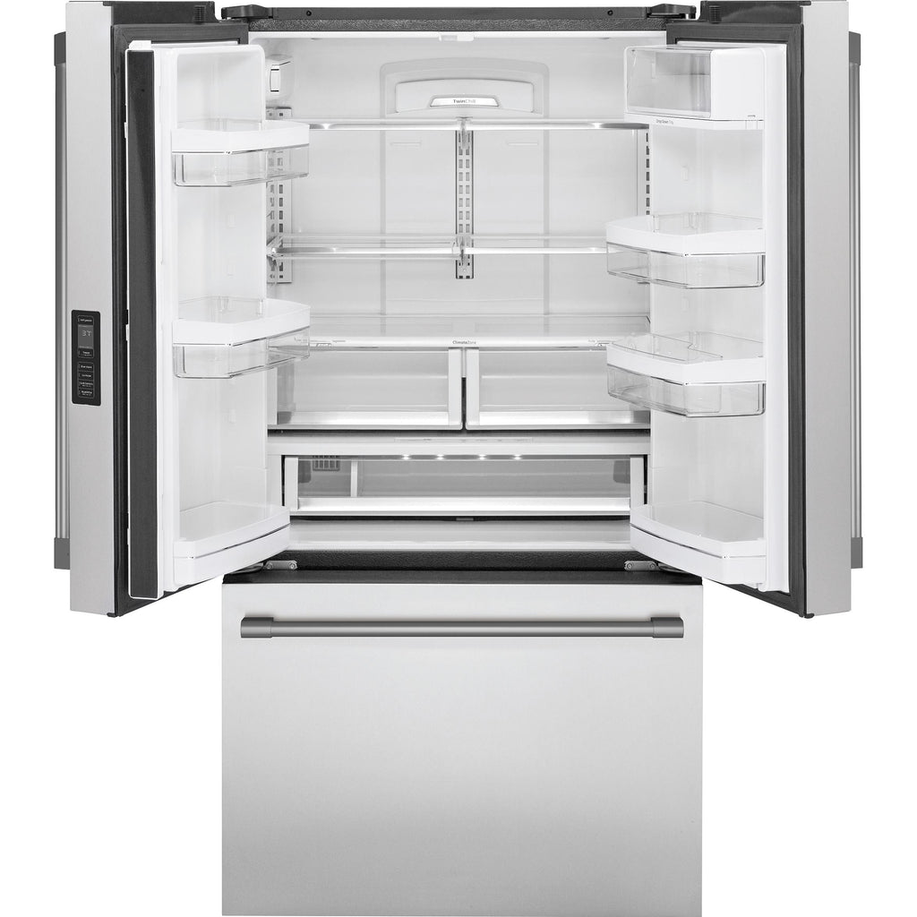  Monogram 36-inch, 23.1 cu. ft. Counter-Depth French 3-Door Refrigerator with Wi-Fi ZWE23NSYSS IMAGE 3