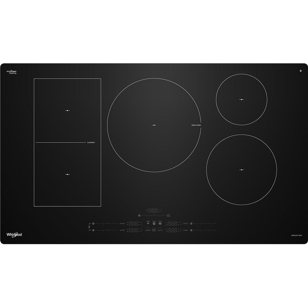  Whirlpool 36 inch Intelligent Induction Cooktop with Temp Cook™ Technology and WipeClean™ Coating WCIT7536SB IMAGE 1