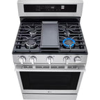  LG 30-inch Smart Gas Range with Air Fry LRGN6325X IMAGE 3
