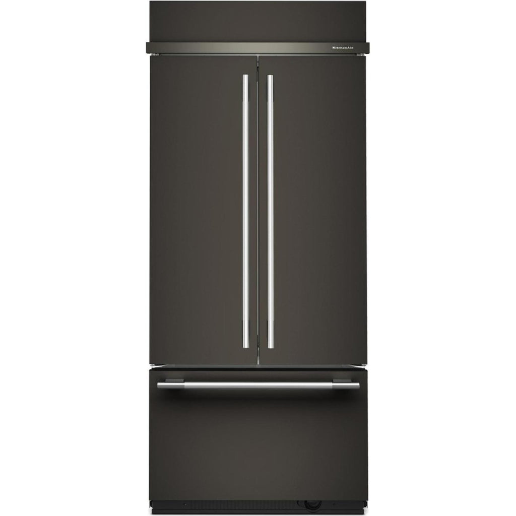  KitchenAid 36-inch, 20.8 cu. ft. Built-in French 3-Door Refrigerator KBFN536SBE IMAGE 1