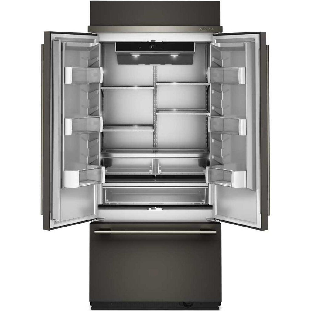  KitchenAid 36-inch, 20.8 cu. ft. Built-in French 3-Door Refrigerator KBFN536SBE IMAGE 2