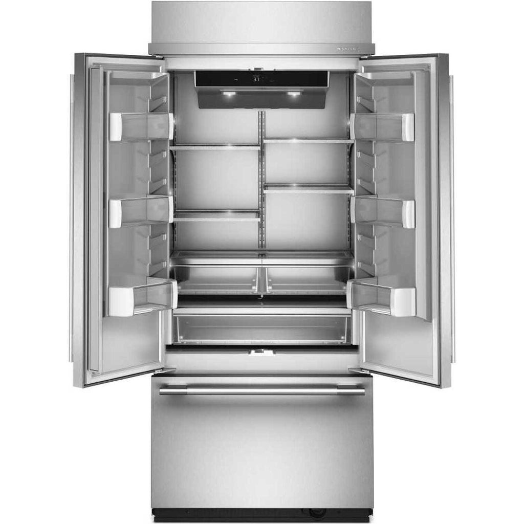  KitchenAid 36-inch, 20.8 cu. ft. Built-in French 3-Door Refrigerator KBFN536SPS IMAGE 2
