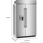  KitchenAid 48-inch, 29.4 cu. ft. Built-in Side-by-Side Refrigerator with External Water and Ice Dispensing System KBSD748SPS IMAGE 5