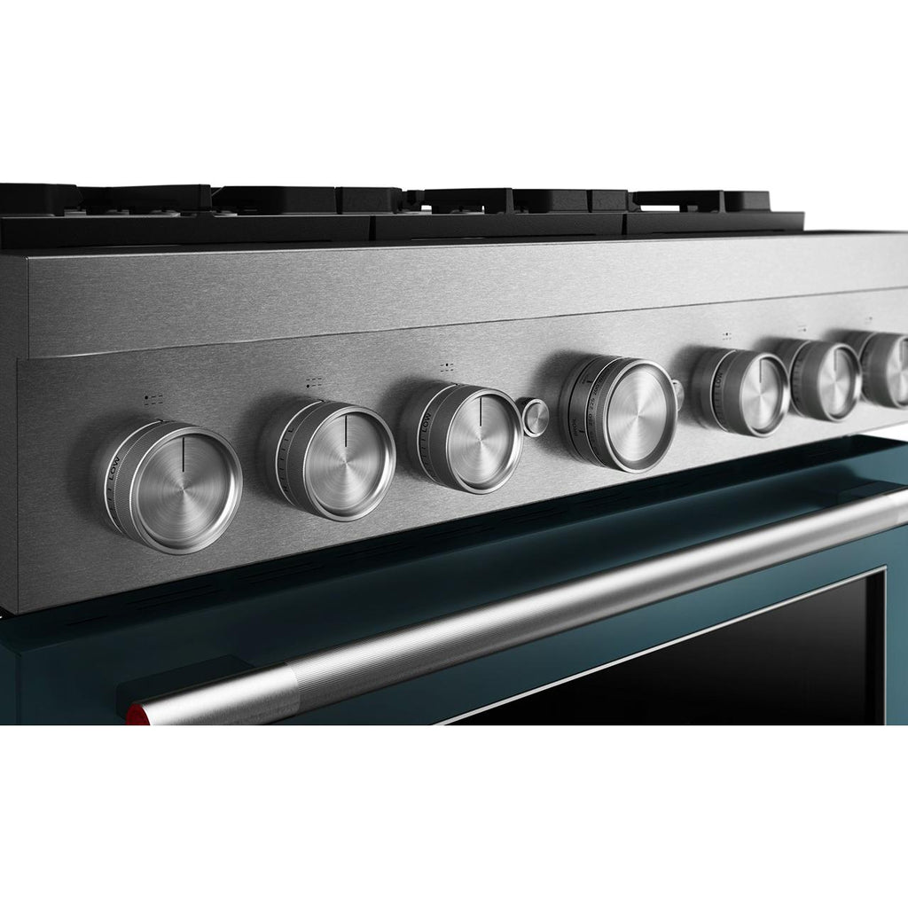  KitchenAid 36-inch, 5.1 cu. ft. Freestanding Commercial-Style Dual-Fuel Range with Even-Heat™ True Convection KFDS936SAG IMAGE 4