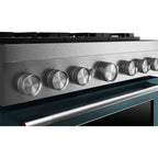  KitchenAid 36-inch, 5.1 cu. ft. Freestanding Commercial-Style Dual-Fuel Range with Even-Heat™ True Convection KFDS936SAG IMAGE 4