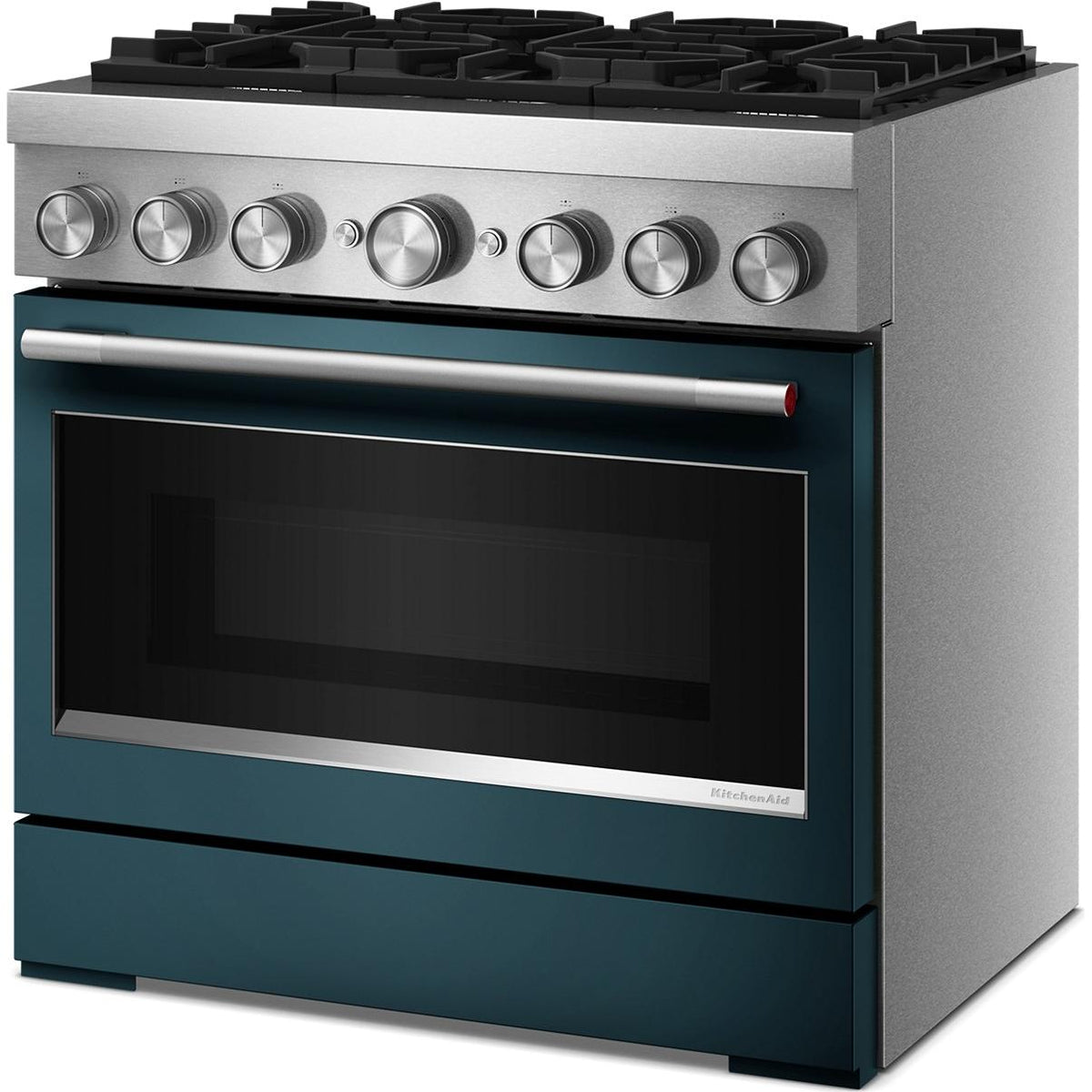  KitchenAid 36-inch, 5.1 cu. ft. Freestanding Commercial-Style Dual-Fuel Range with Even-Heat™ True Convection KFDS936SAG IMAGE 5