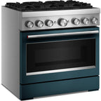  KitchenAid 36-inch, 5.1 cu. ft. Freestanding Commercial-Style Dual-Fuel Range with Even-Heat™ True Convection KFDS936SAG IMAGE 6