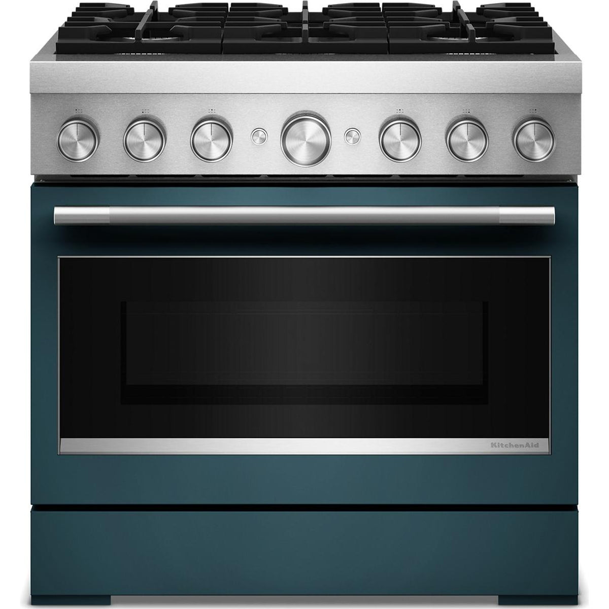  KitchenAid 36-inch, 5.1 cu. ft. Freestanding Commercial-Style Dual-Fuel Range with Even-Heat™ True Convection KFDS936SAG IMAGE 7