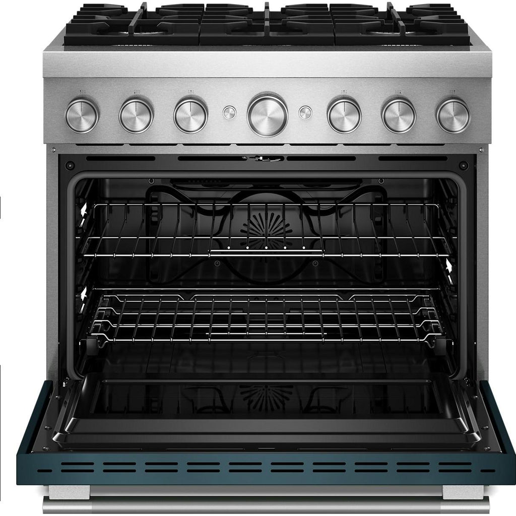  KitchenAid 36-inch, 5.1 cu. ft. Freestanding Commercial-Style Dual-Fuel Range with Even-Heat™ True Convection KFDS936SAG IMAGE 8