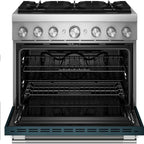  KitchenAid 36-inch, 5.1 cu. ft. Freestanding Commercial-Style Dual-Fuel Range with Even-Heat™ True Convection KFDS936SAG IMAGE 8