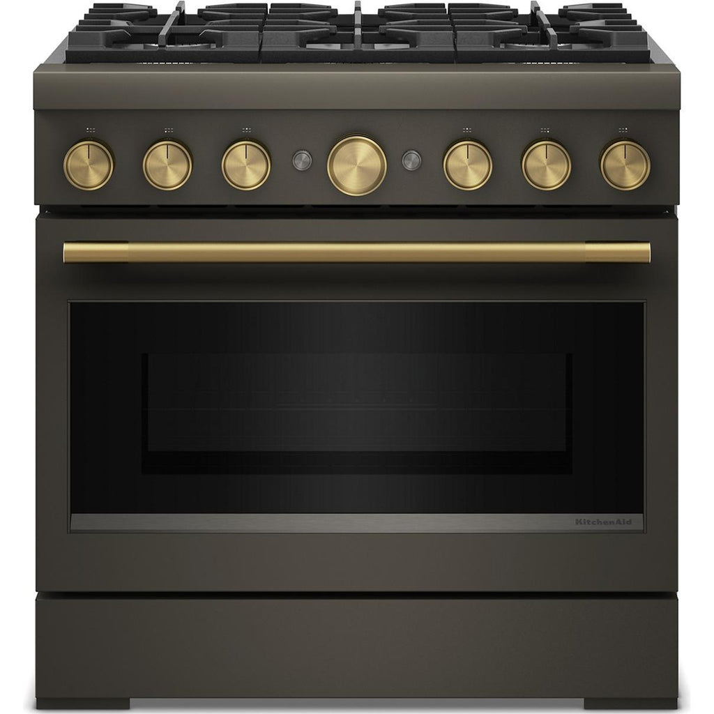  KitchenAid 36-inch Freestanding Commercial-Style Dual-Fuel Range KFDS936SBE IMAGE 1