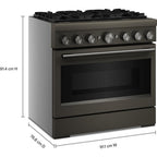  KitchenAid 36-inch, 5.1 cu. ft. Freestanding Commercial-Style Dual-Fuel Range with Even-Heat™ True Convection KFDS936SBE IMAGE 7