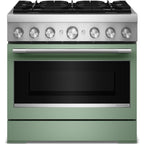  KitchenAid 36-inch Freestanding Commercial-Style Dual-Fuel Range KFDS936SDC IMAGE 1