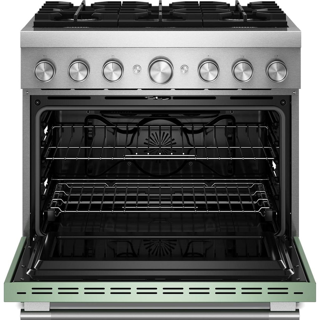  KitchenAid 36-inch, 5.1 cu. ft. Freestanding Commercial-Style Dual-Fuel Range with Even-Heat™ True Convection KFDS936SDC IMAGE 3