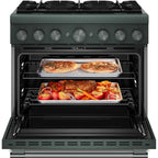  KitchenAid 36-inch, 5.1 cu. ft. Freestanding Commercial-Style Dual-Fuel Range with Even-Heat™ True Convection KFDS936SJP IMAGE 2