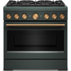  KitchenAid 36-inch, 5.1 cu. ft. Freestanding Commercial-Style Dual-Fuel Range with Even-Heat™ True Convection KFDS936SJP IMAGE 3