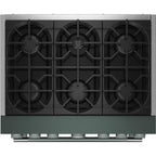  KitchenAid 36-inch, 5.1 cu. ft. Freestanding Commercial-Style Dual-Fuel Range with Even-Heat™ True Convection KFDS936SJP IMAGE 4