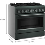  KitchenAid 36-inch, 5.1 cu. ft. Freestanding Commercial-Style Dual-Fuel Range with Even-Heat™ True Convection KFDS936SJP IMAGE 8