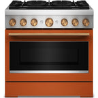  KitchenAid 36-inch, 5.1 cu. ft. Freestanding Commercial-Style Dual-Fuel Range with Even-Heat™ True Convection KFDS936SSC IMAGE 5
