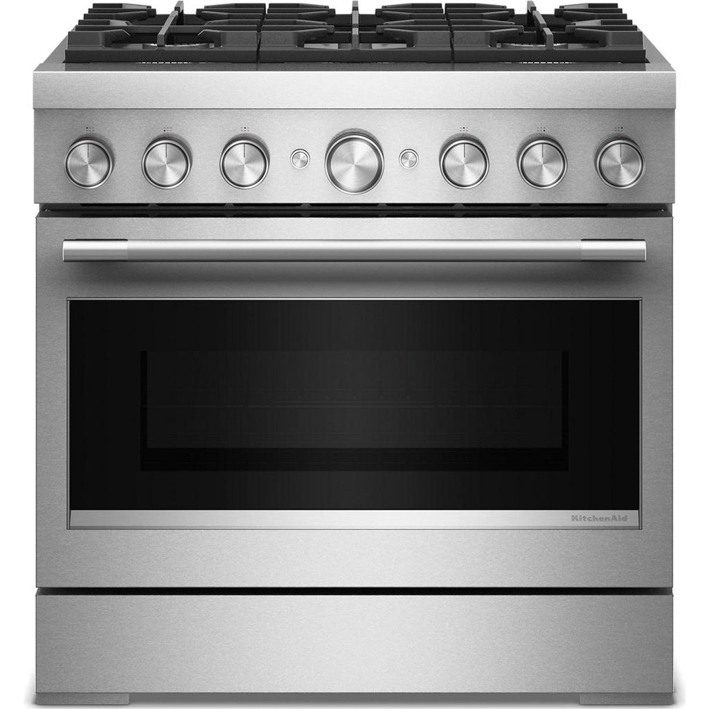  KitchenAid 36-inch Freestanding Commercial-Style Dual-Fuel Range KFDS936SSS IMAGE 1