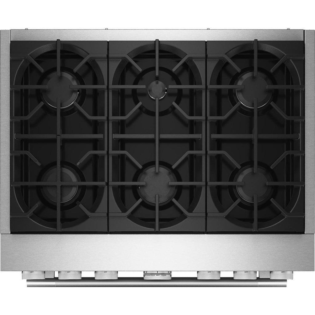  KitchenAid 36-inch, 5.1 cu. ft. Freestanding Commercial-Style Dual-Fuel Range with Even-Heat™ True Convection KFDS936SSS IMAGE 6