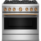  KitchenAid 36-inch, 5.1 cu. ft. Freestanding Commercial-Style Dual-Fuel Range with Even-Heat™ True Convection KFDS936SSS IMAGE 8