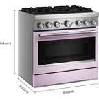  KitchenAid 36-inch, 5.1 cu. ft. Freestanding Commercial-Style Dual-Fuel Range with Even-Heat™ True Convection KFDS936SWF IMAGE 10