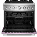  KitchenAid 36-inch, 5.1 cu. ft. Freestanding Commercial-Style Dual-Fuel Range with Even-Heat™ True Convection KFDS936SWF IMAGE 5