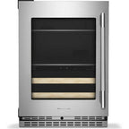  KitchenAid 24" Beverage Center with Glass Door and Wood-Front Racks KUBL524SPS IMAGE 1