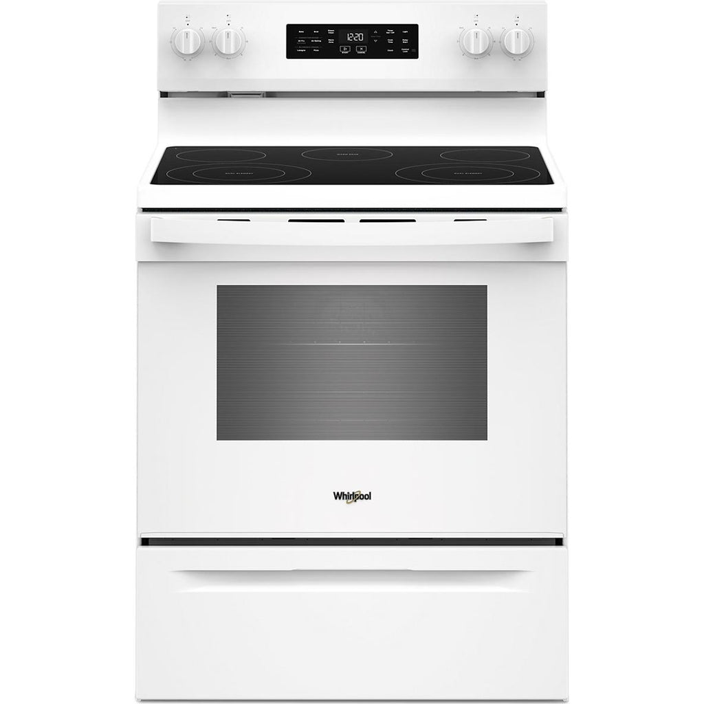  Whirlpool 30-inch Electric Range with Air Cooking Technology and Steam Clean YWFES4530SW IMAGE 1