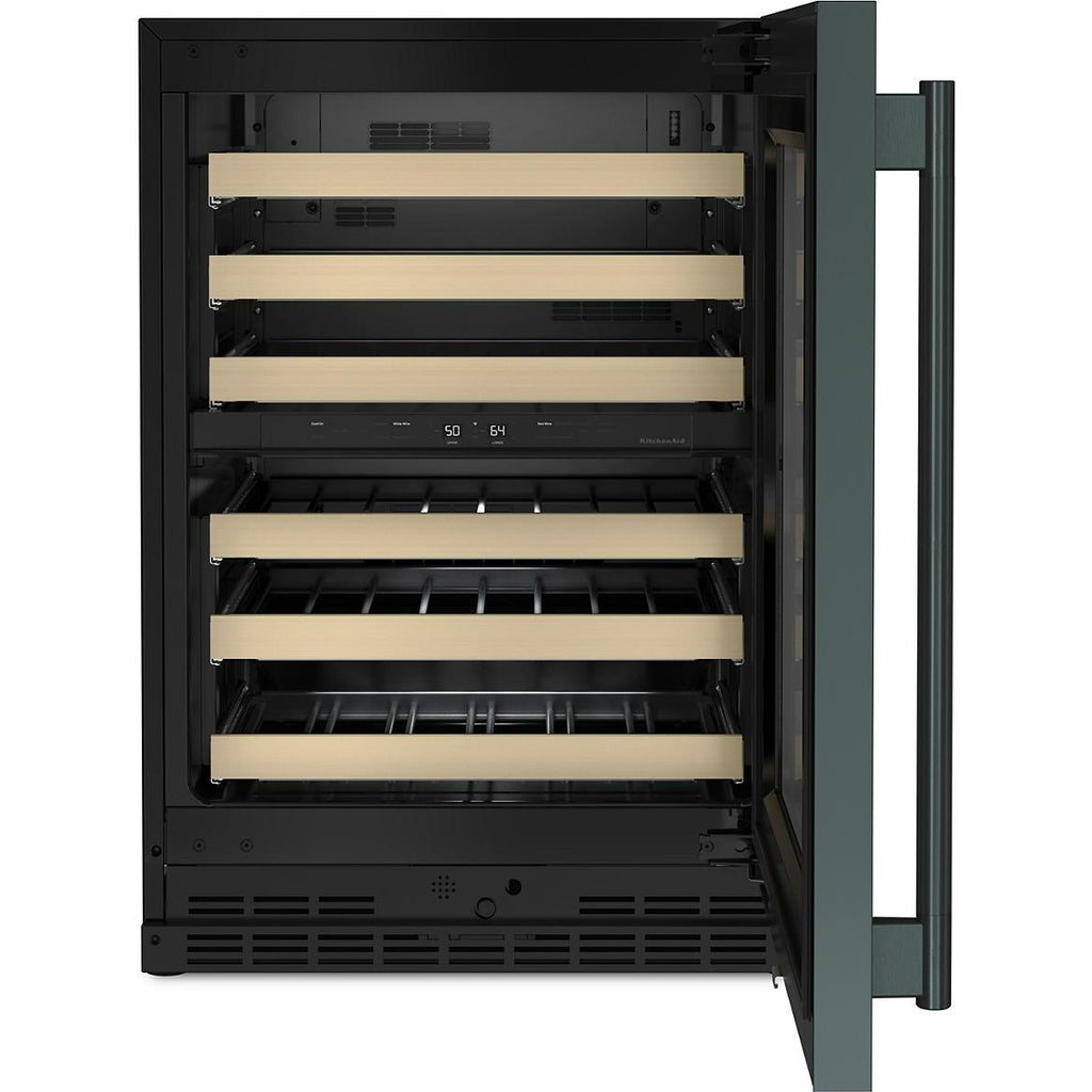  KitchenAid 24-inch Undercounter Wine Cellar with Full-Extension Wood-Front Racks KUWR524SJP IMAGE 2